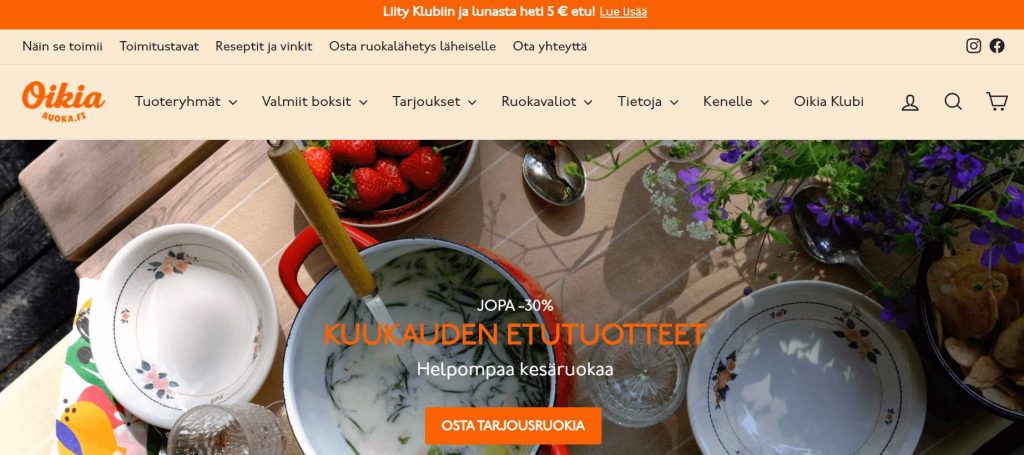 Oikiaruoka.fi esimerkki